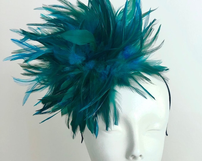 Turquoise Fascinators -Derby -Wedding- Ladies Luncheon