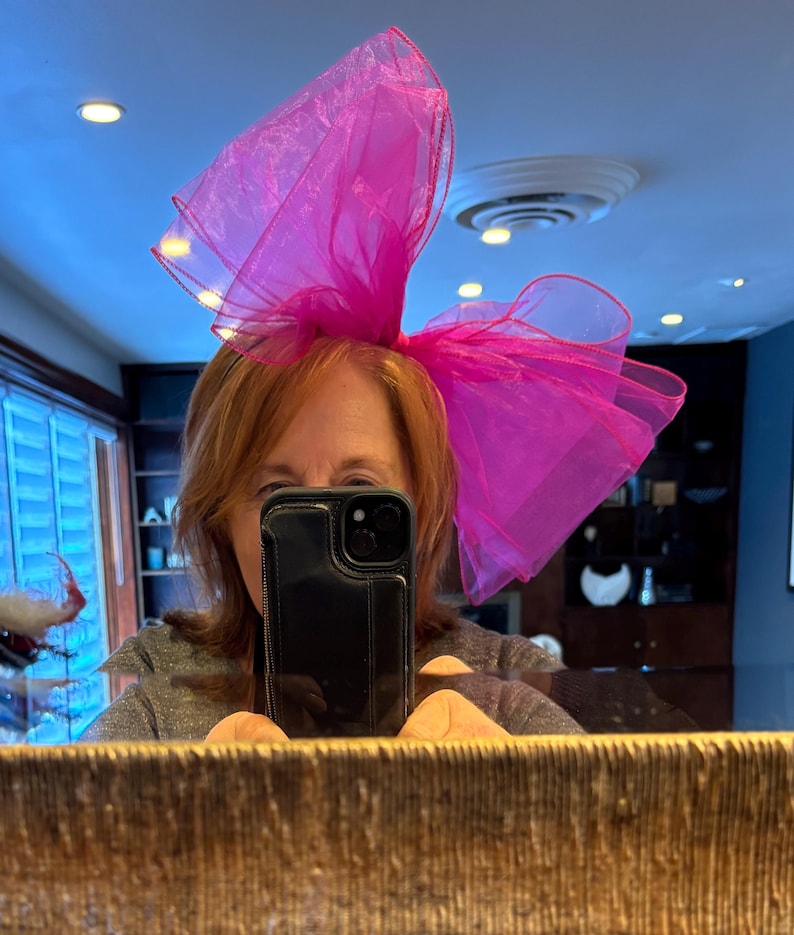 Large Bow Fascinators -Derby- Black Bow Headband- Fashion image 12