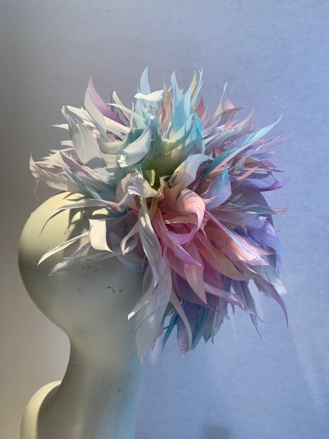 Pastel Fascinator Feather Headdress 