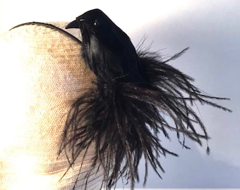 Black Fascinators- Crow- Raven Bird Headband- Bird lover