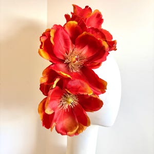 Orange Fascinator- Fall Hatinator- Flower Accessory - Etsy