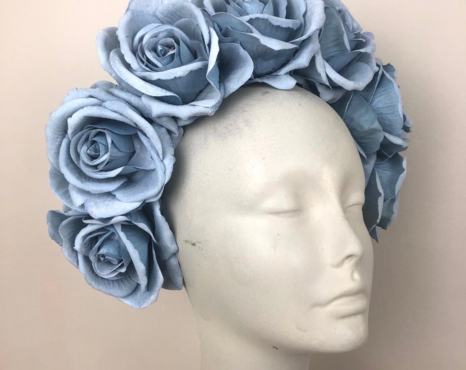 Blue Fascinator- Bird Nest Headdress- Derby- Mad Hatter