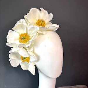 Ivory Fascinator- Magnolia- Kentucky Derby - Flower Headband