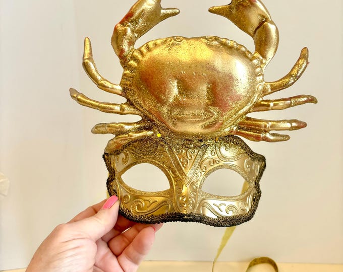 Crab Masquerade Mask- Mardi Gras- Seafood Festival