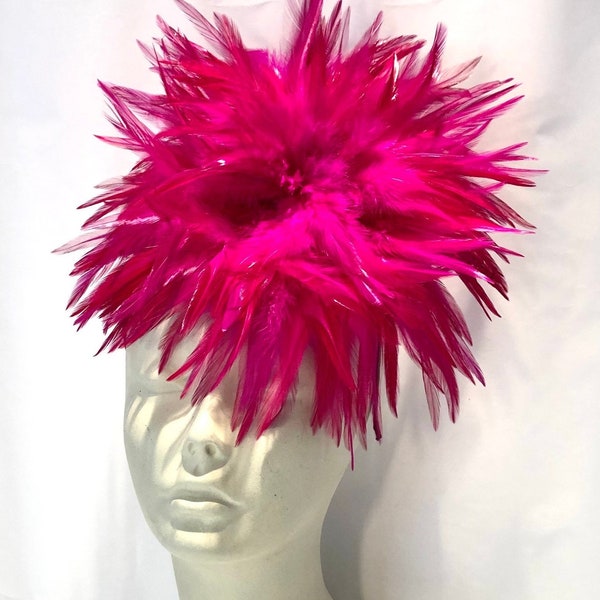 Hot pink Fascinator- Derby hat