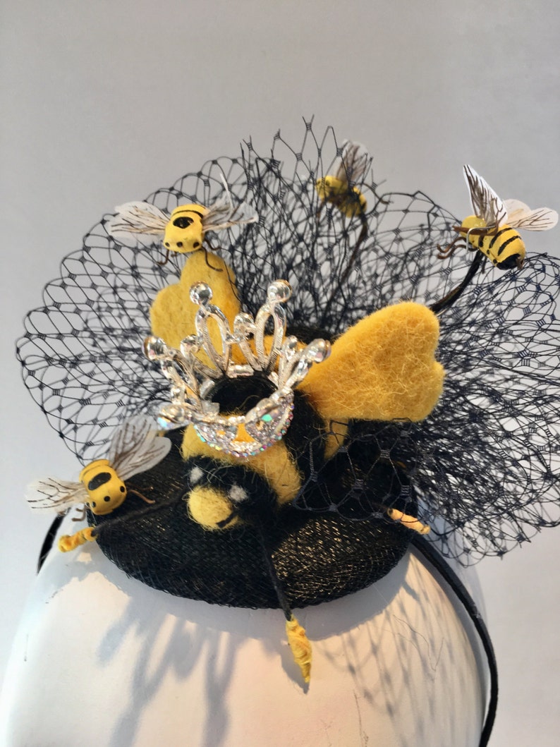 Queen Bee Fascinator Yellow Fascinator Queen Bee Headband Etsy