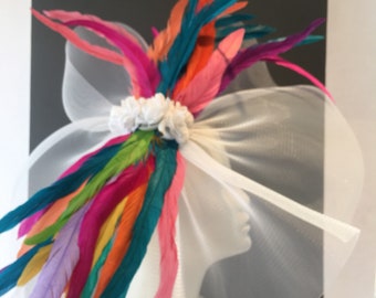 Fascinators for Derby- Womens Large Brim- Bonnet Bash