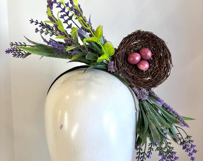 Lavender Fascinator- Bird nest headband