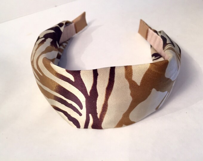 Zebra Headband- Animal print hair accessory- Made in USA