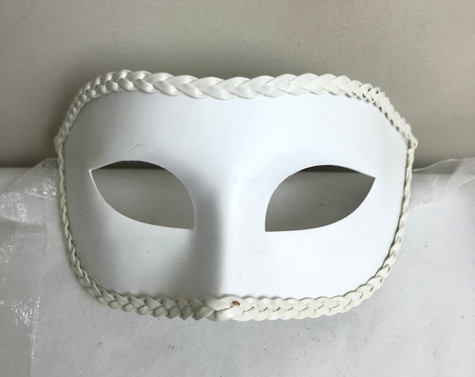White Men Masquerade Mask- Mardi Gras- Halloween