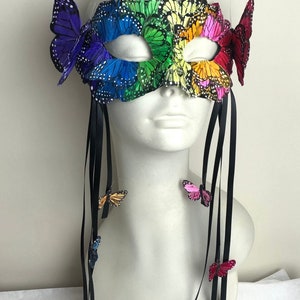 Butterfly Masquerade masks- Mardi Gras Masks- Rainbow