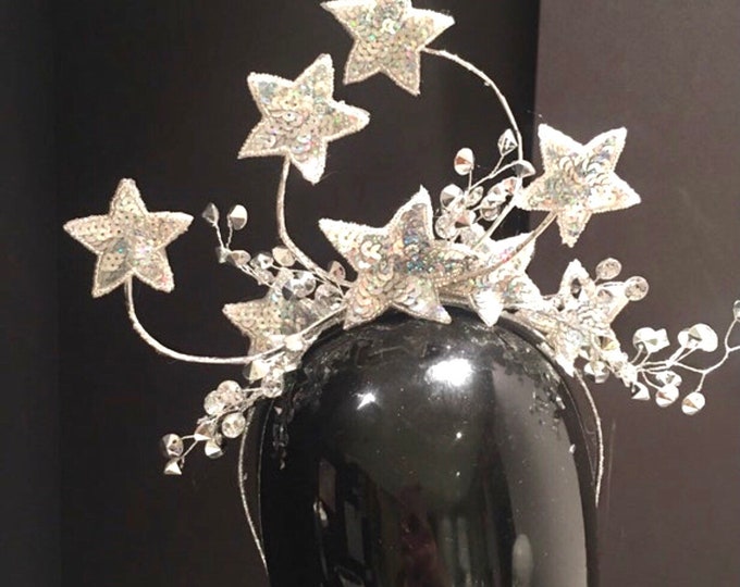 Star Headdress -Constellation headband-Silver Shooting Star