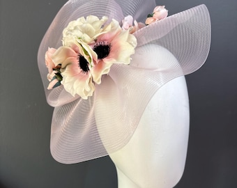 Pink Fascinator Headband -Derby- Wedding- Hat Lunch