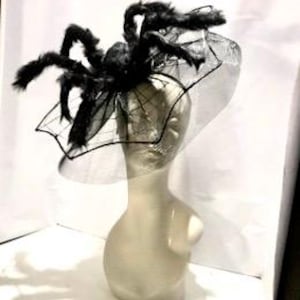 Spider Headband- Black Web Fascinator