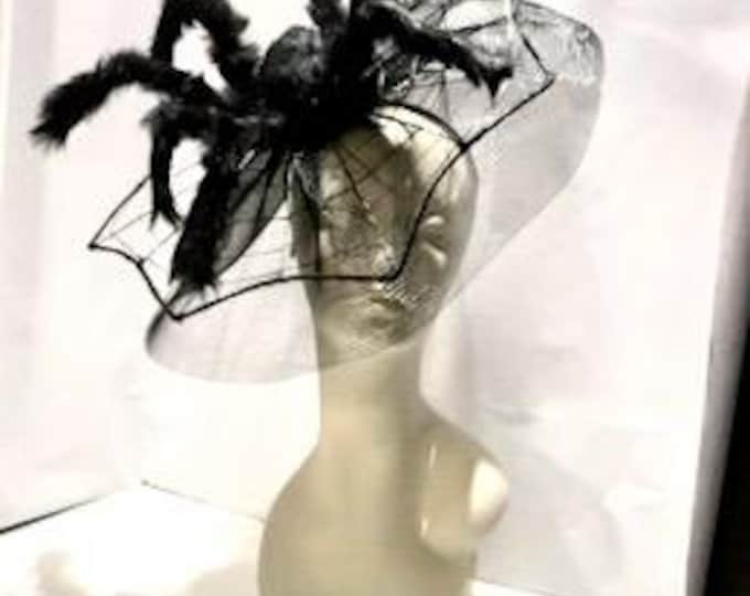 Spider Headband- Black Web Fascinator
