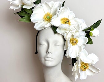 Ivory Fascinator- Magolia Kentucky Derby Headband
