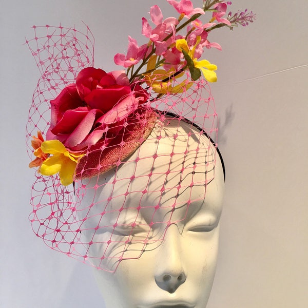 Fascinators in NYC- Pink Derby Hat- High Tea- Luncheon