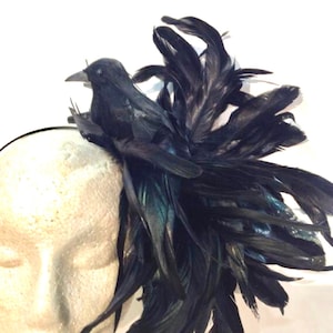 Black Fascinator -Crow Halloween costume - Goth