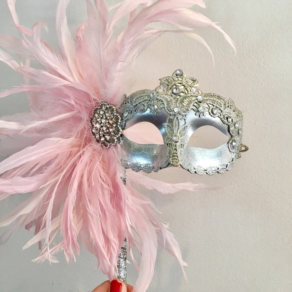 Mask for Glasses- Pink Masquerade Masks