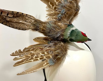 Pheasant Fascinator- brown fascinator- Hat Lunch