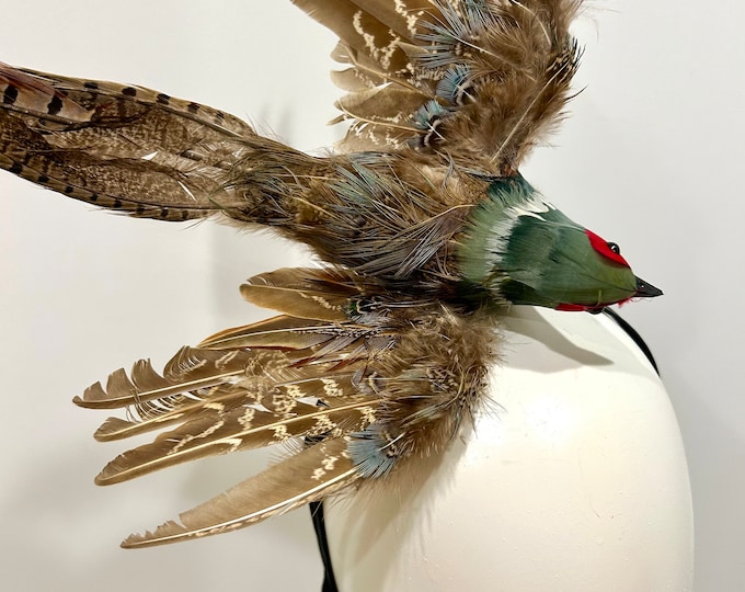 Pheasant Fascinator- brown fascinator- Hat Lunch