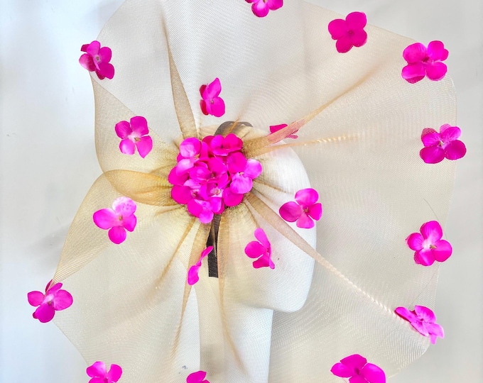 Pink and Nude Fascinator- Derby- Wedding- Ascot