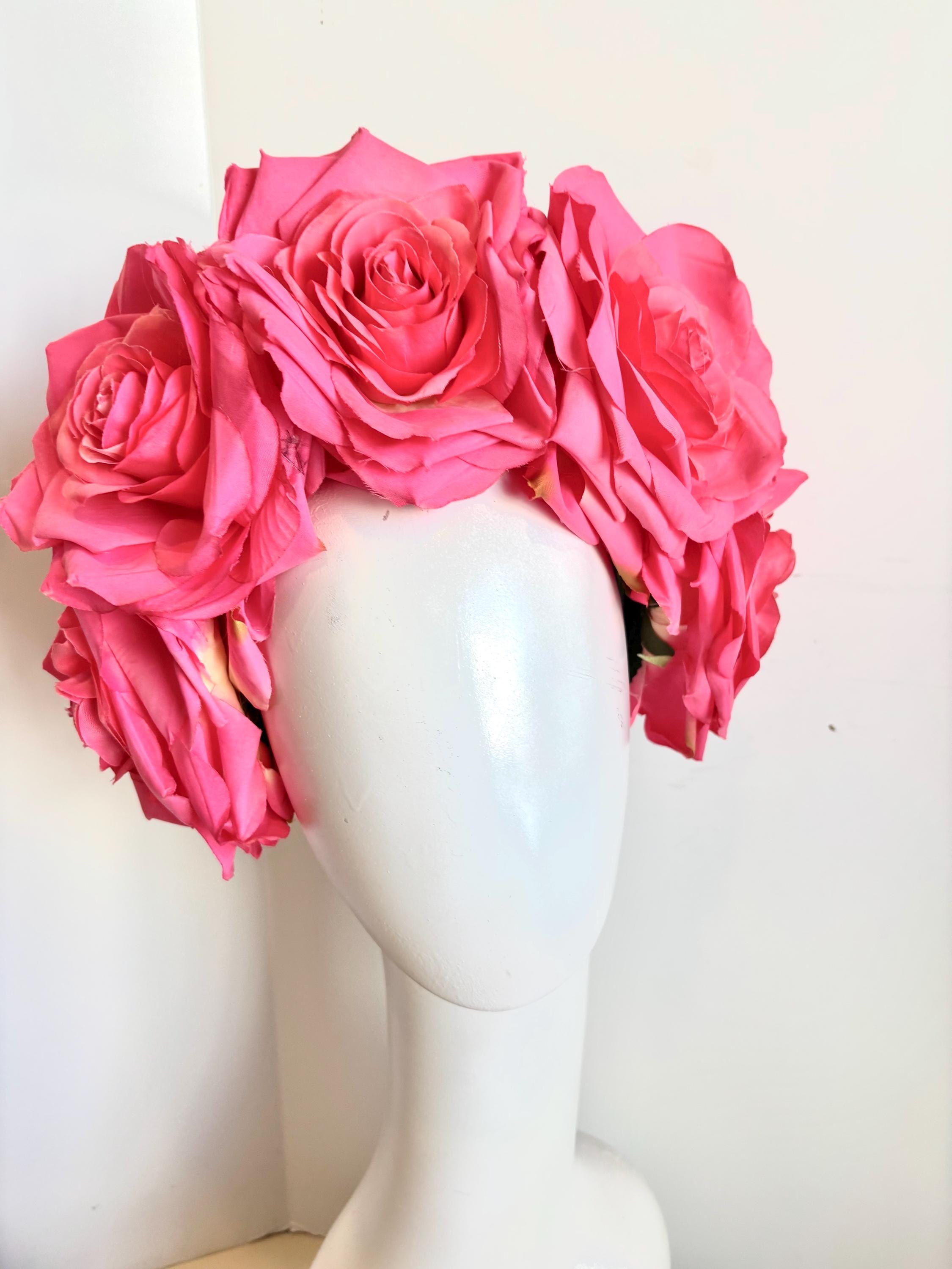 Red Rose Headpiece- Flower Headband - Etsy