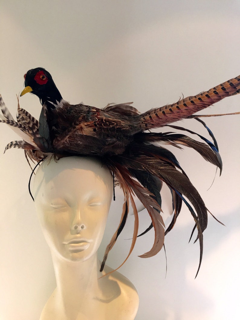 Pheasant Fascinator Feather Bird Hat Etsy