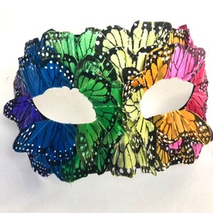 Rainbow Masquerade mask- Mardi Gras -Butterfly Masks