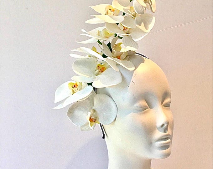 Womens Fascinator- Orchid Headband- Derby hats- Wedding- Mad Hatter