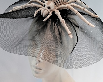 Spider Fascinator- Black widow*  Halloween -Spider Skeleton