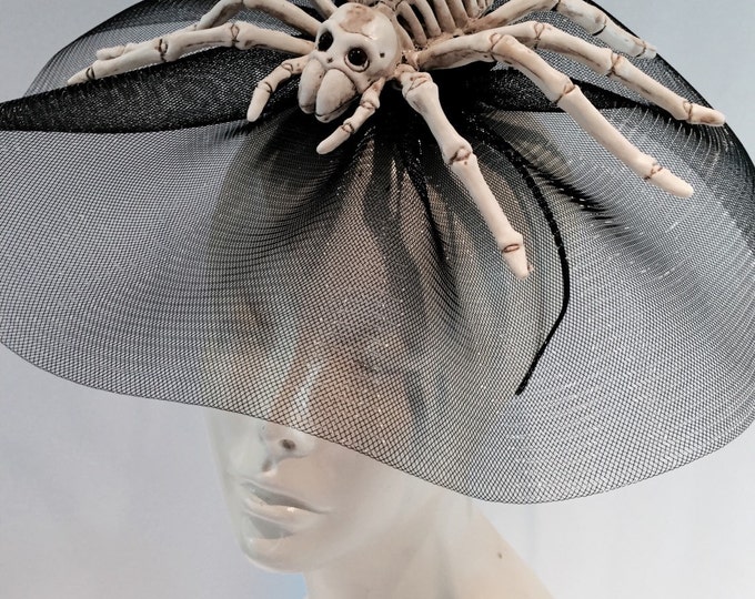 Spider Fascinator- Black widow*  Halloween -Spider Skeleton