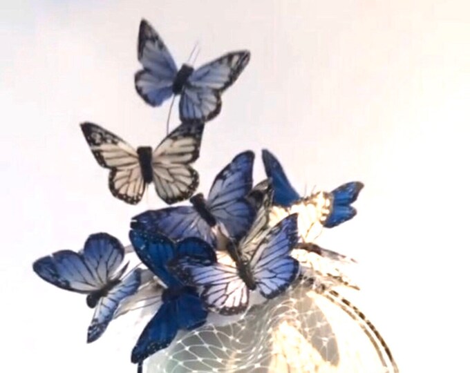 Fascinator -Butterfly hat for Wedding, Horse race or Tea Party
