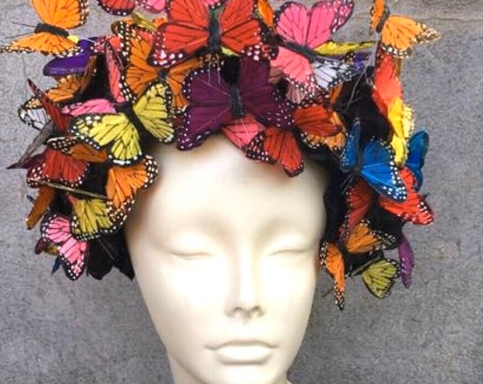Butterfly Headpiece- Derby Fascinator- Tea Party Hat