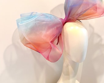 Large Bow Fascinators -Multi color Bow Headband- Pastel fascinator