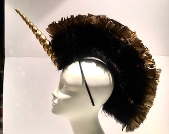 Unicorn Headpiece- Festival wear- Mohawk Costume- Cosplay