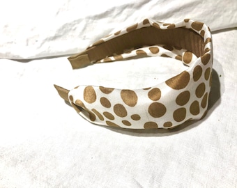 Tan headband- Cover the gray- wide headband