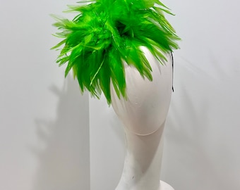 Apple Green Fascinators- Feather Fascinator- Wedding- tea party