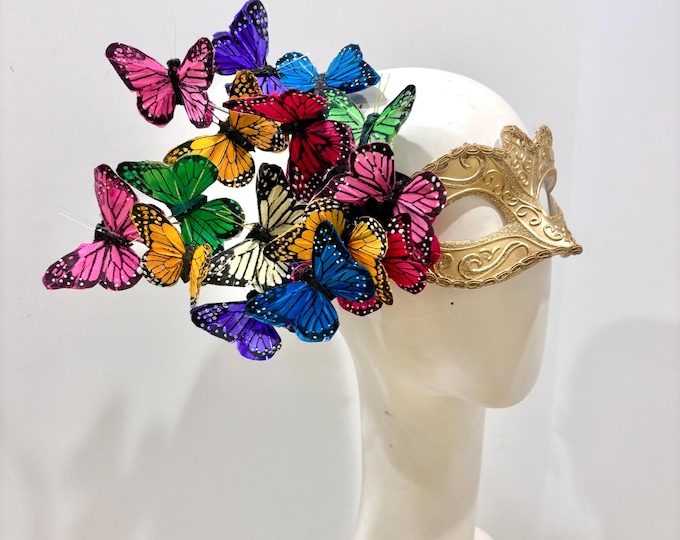 Butterfly mask- Multi Masquerade party- Mardi Gras