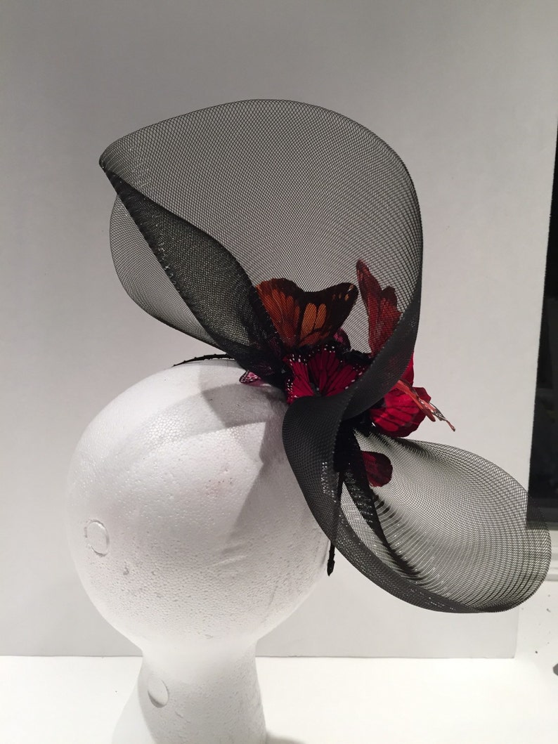 Butterfly Fascinator tea Party Hat Kentucky Derby Etsy