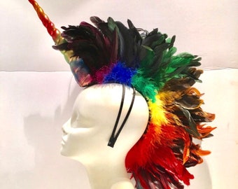 Unicorn Headpiece- Rainbow Pride -Mardi gras