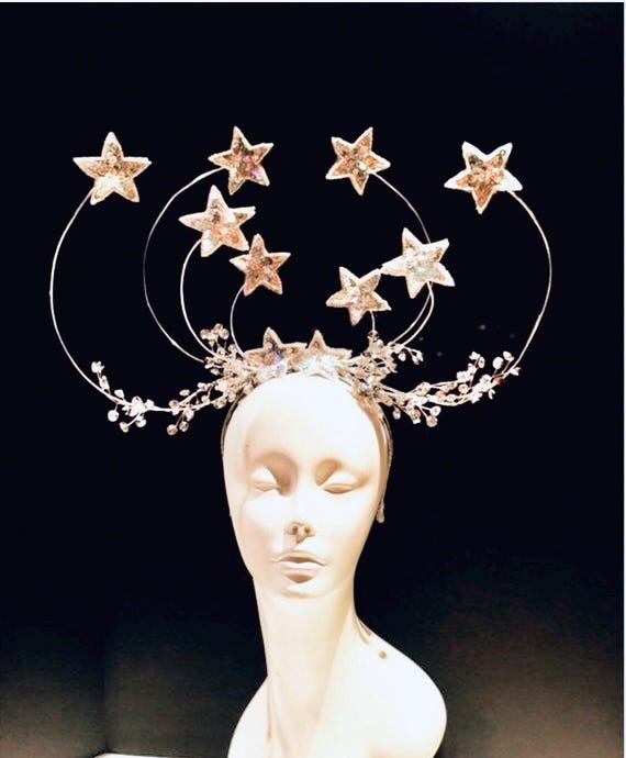 Star Headpiece- Diner En Blanc -silver Headdress - Etsy Norway display picture 2