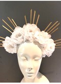 White flower Headband- Diner en Blanc- Flower Crown