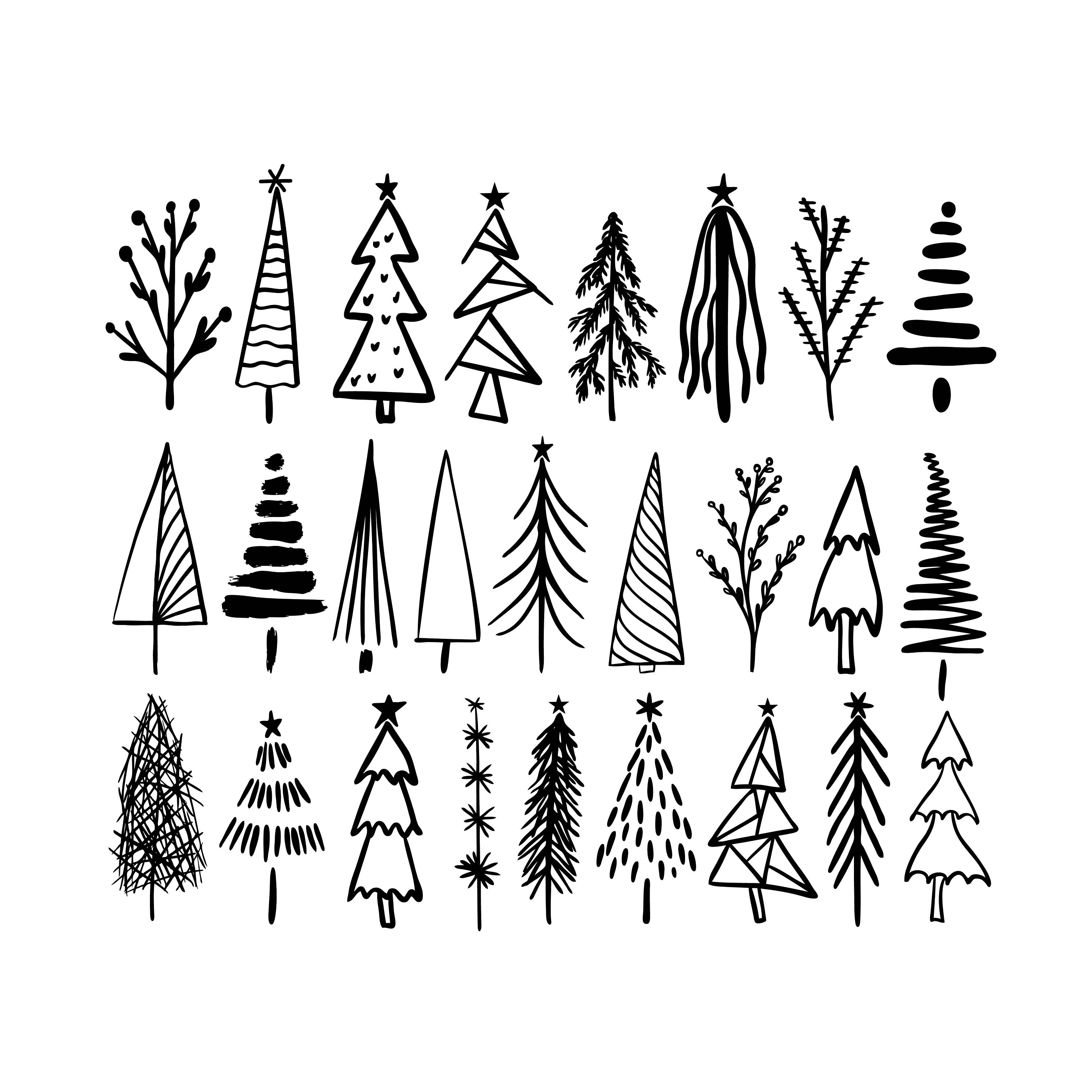 Holiday Tree Decal Files Cut Files for Cricut Svg Png Dxf | Etsy