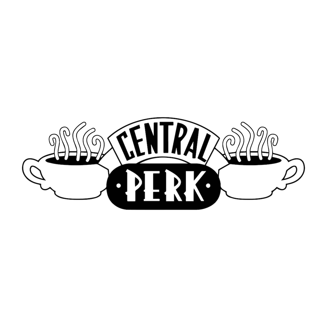 Central Perk Decal Files cut files for cricut svg png dxf | Etsy