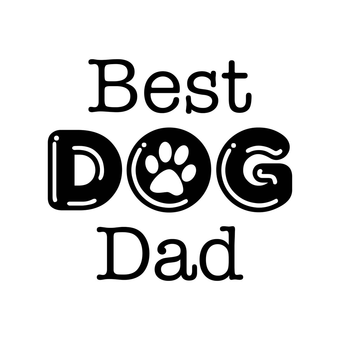 Best Dog Dad Ever Decal Files cut files for cricut svg png | Etsy