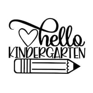Love Kindergarten Svg Elementary School Teacher Kindergarten Etsy