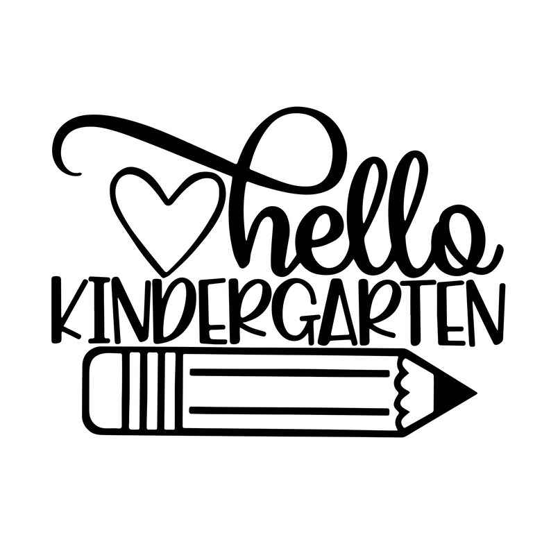 Hello Kindergarten Decal Files cut files for cricut svg | Etsy
