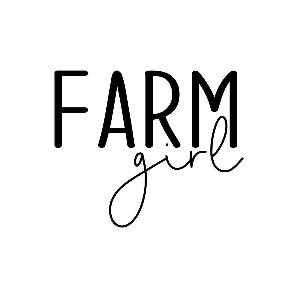 Farm Girl Decal Files cut files for cricut svg png dxf | Etsy