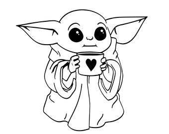 Baby Yoda Cut Files Etsy